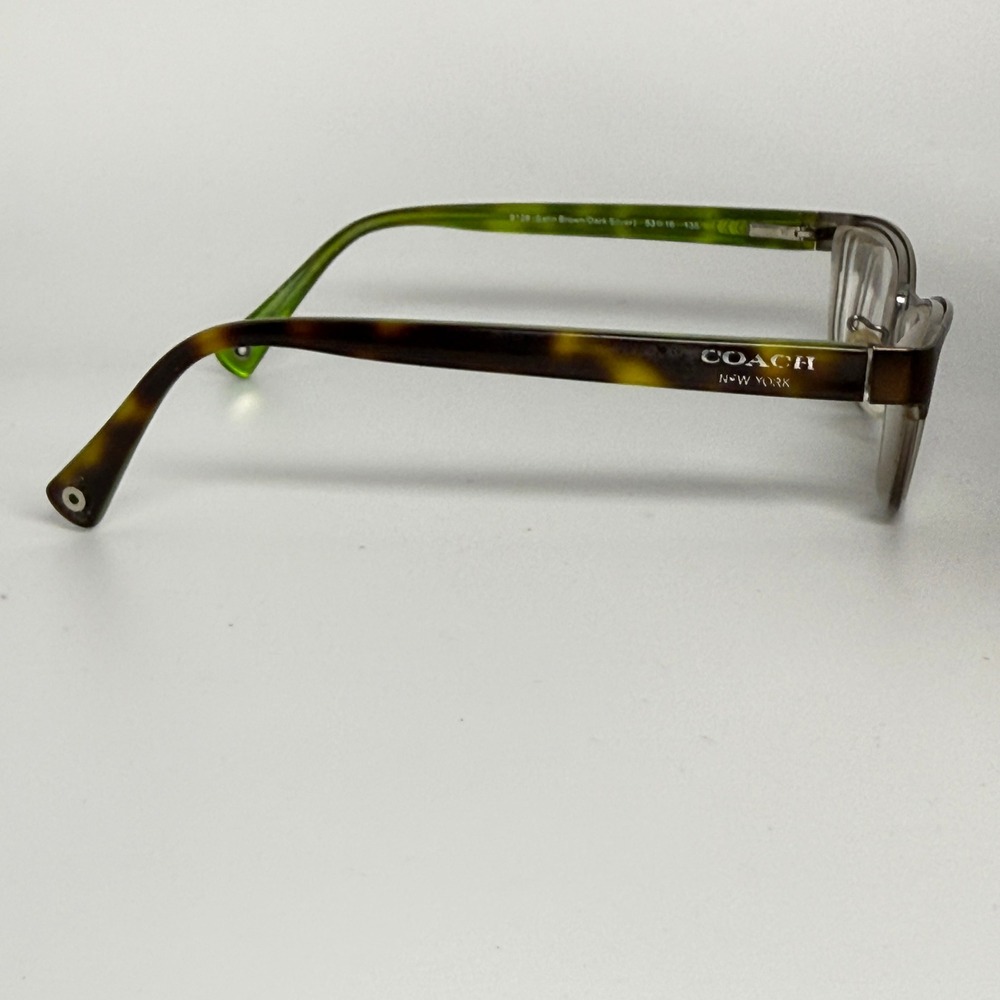 Coach HC 5033 Alyson Eyeglasses Brown Dark Silver Green Tortoise 53-16-135 22228 - Picture 4 of 7